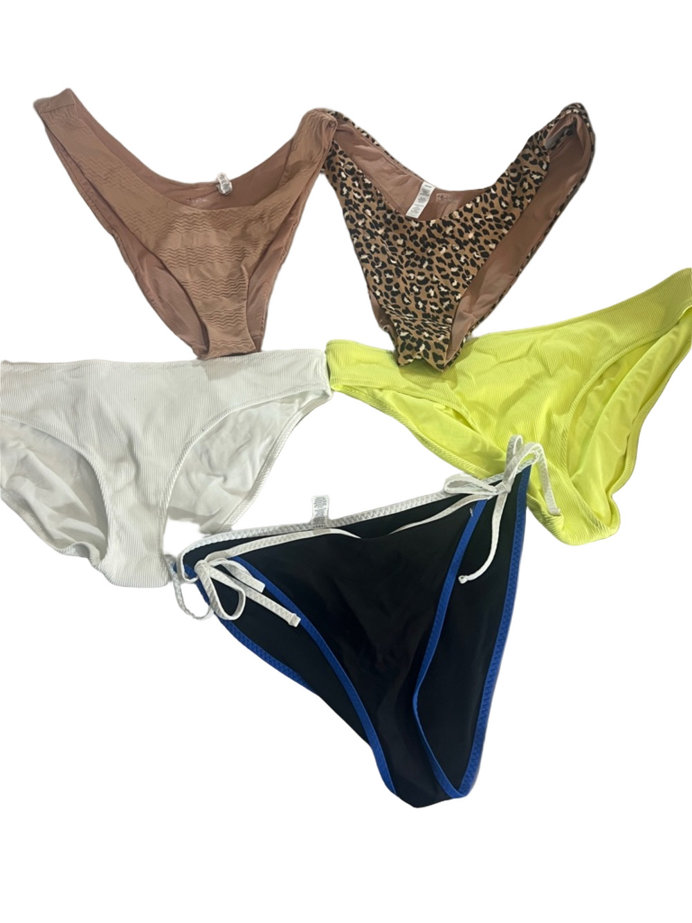 Aerie Mixed lot Bikini Bottoms 5 pieces Sz XXL - Neutral, Leopard, Neon & Black